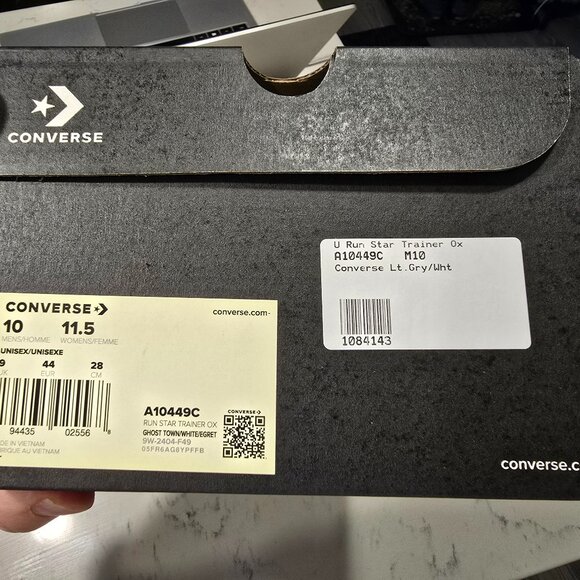 Converse Run Star Trainer OX Size Mens 10 GREY NEW GRAY - Picture 7 of 7